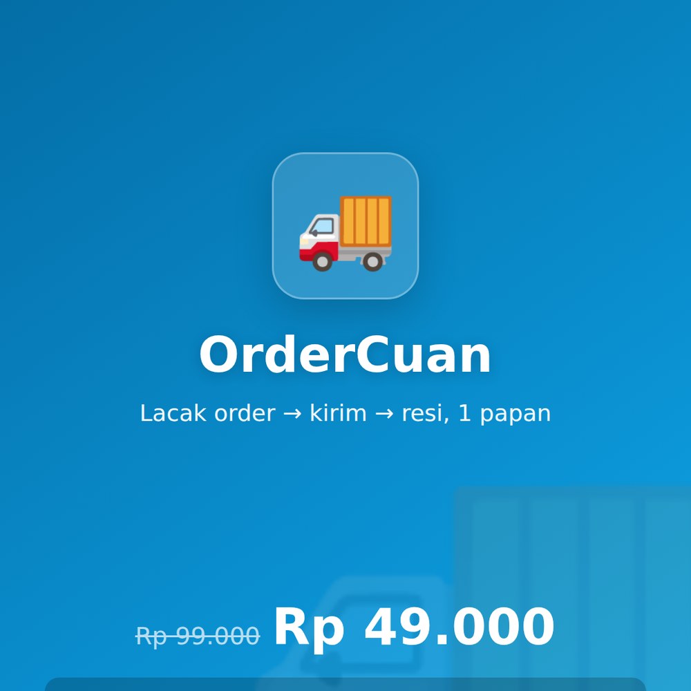 OrderCuan — Manajer Pesanan Olshop
