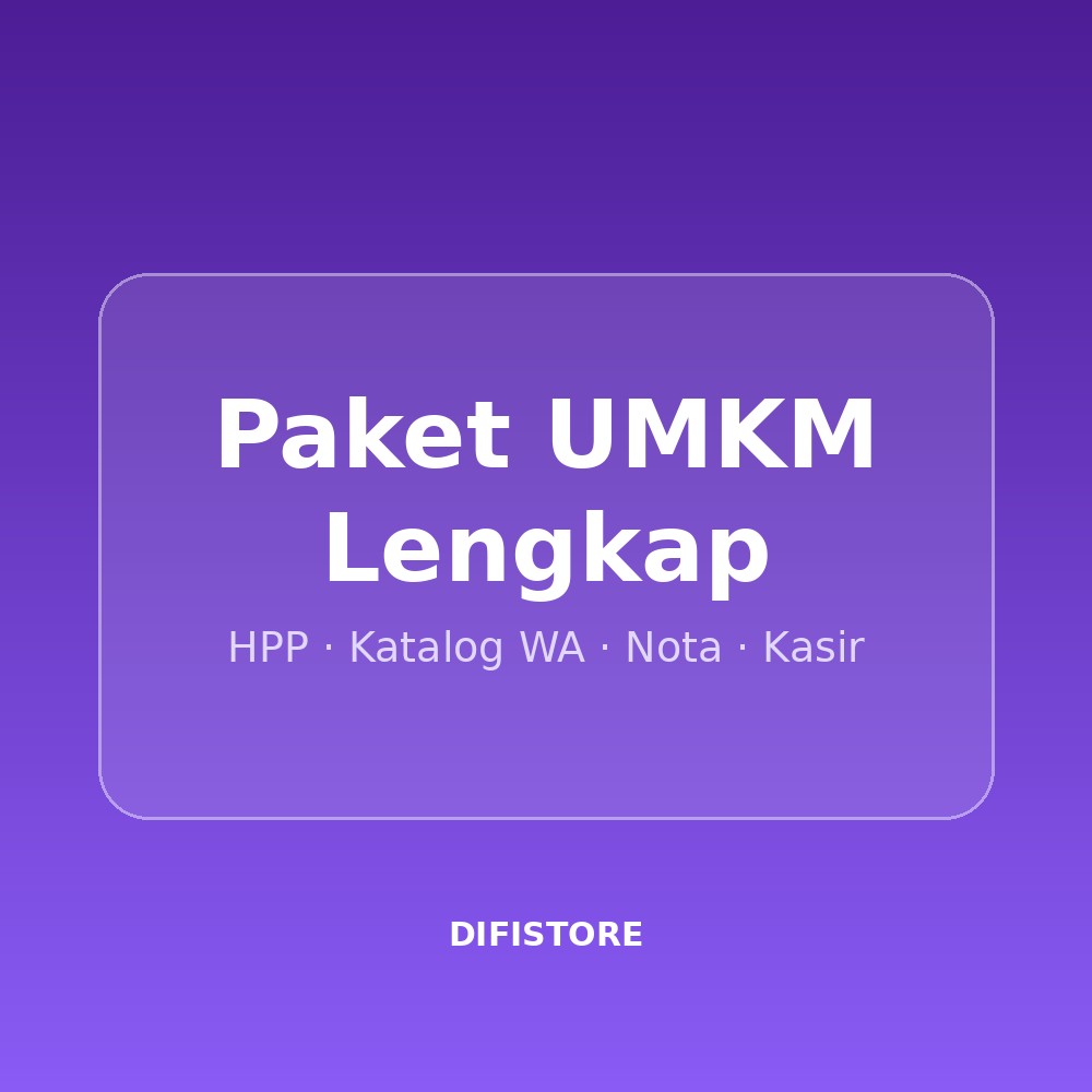 Paket UMKM Lengkap (4 Alat)