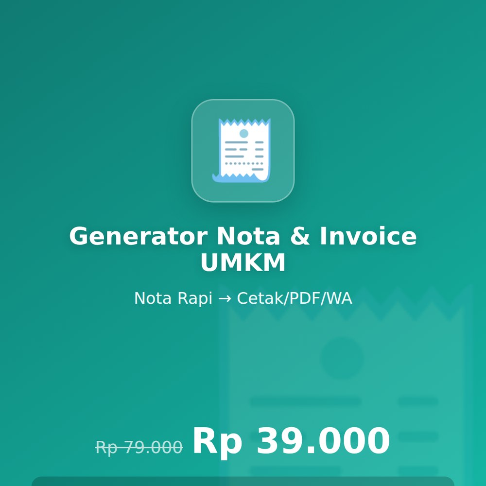 Generator Nota & Invoice UMKM