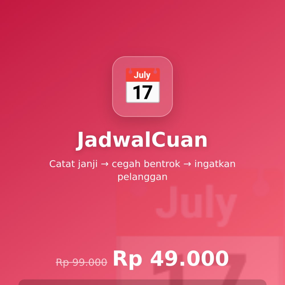 JadwalCuan — Booking & Pengingat Janji