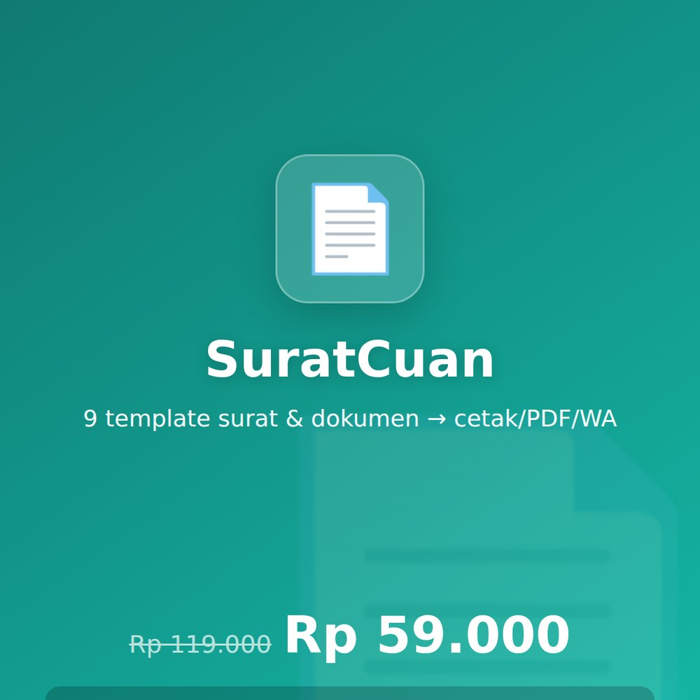 SuratCuan — Pusat Dokumen & Surat Bisnis