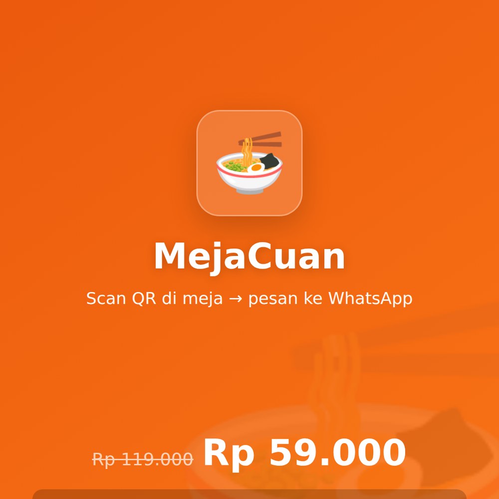 MejaCuan — Menu QR Digital & Order WA