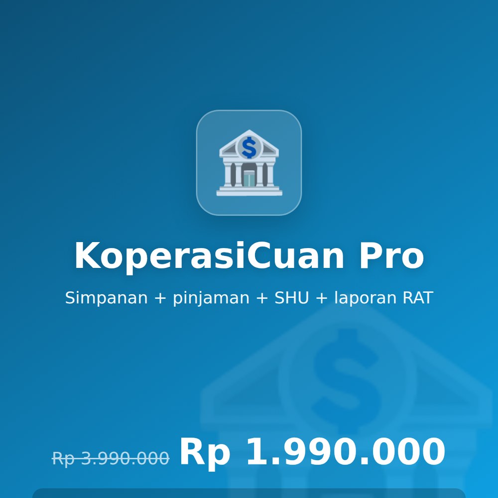 KoperasiCuan Pro — Sistem Simpan Pinjam