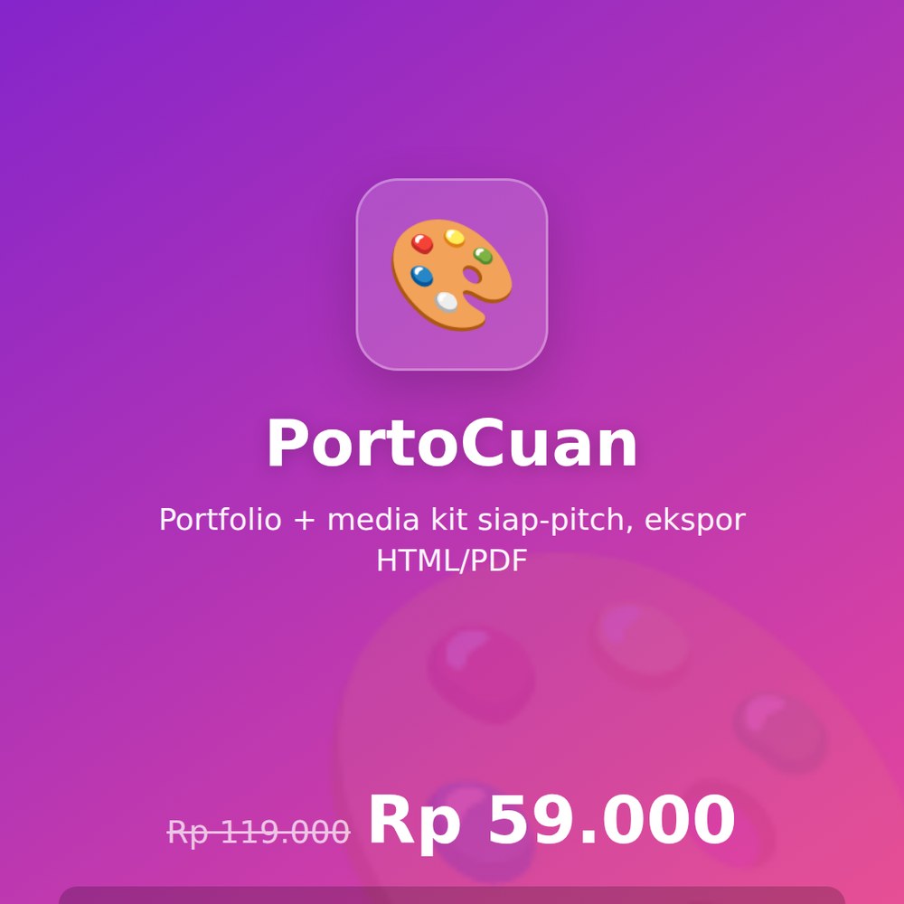 PortoCuan — Portfolio & Media Kit