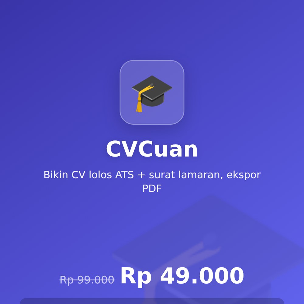 CVCuan — CV ATS & Surat Lamaran