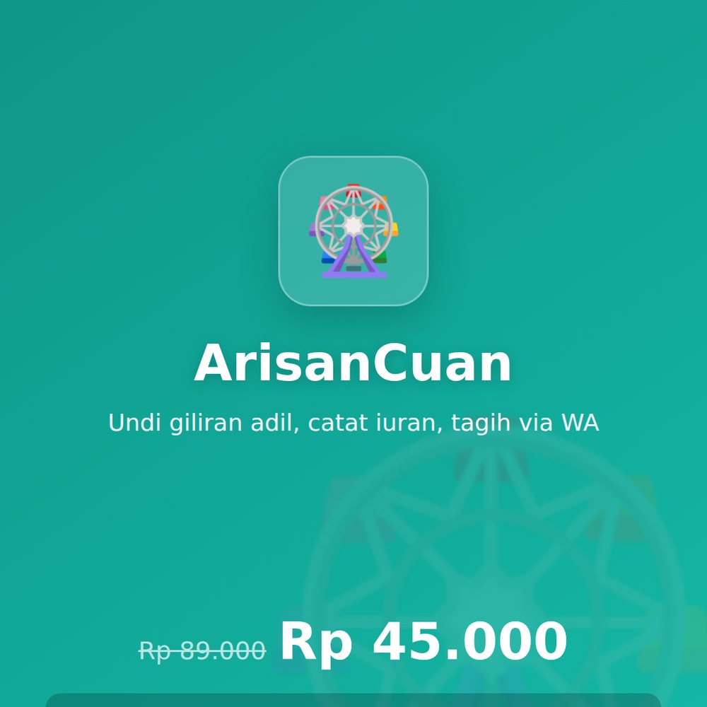 ArisanCuan — Manajemen Arisan & Kas
