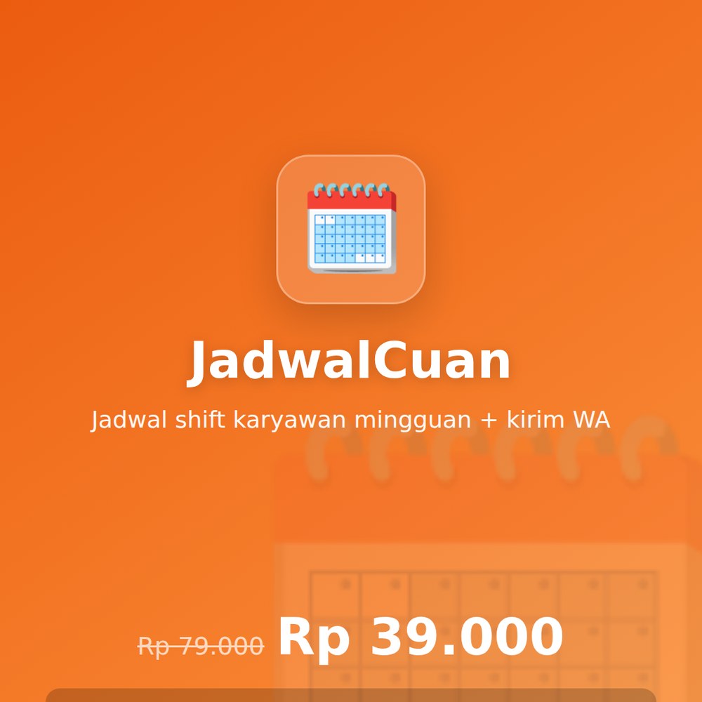 ShiftCuan — Jadwal Shift Karyawan