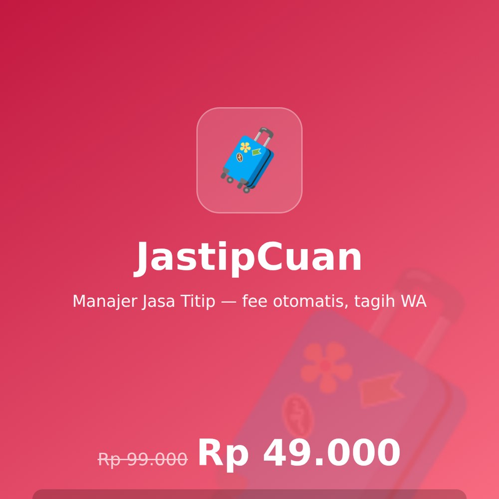 JastipCuan — Manajer Jasa Titip
