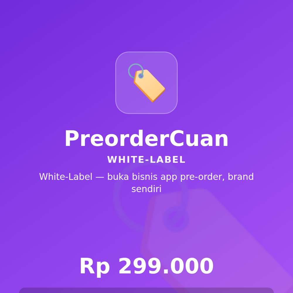 PreorderCuan Reseller — Lisensi White-Label