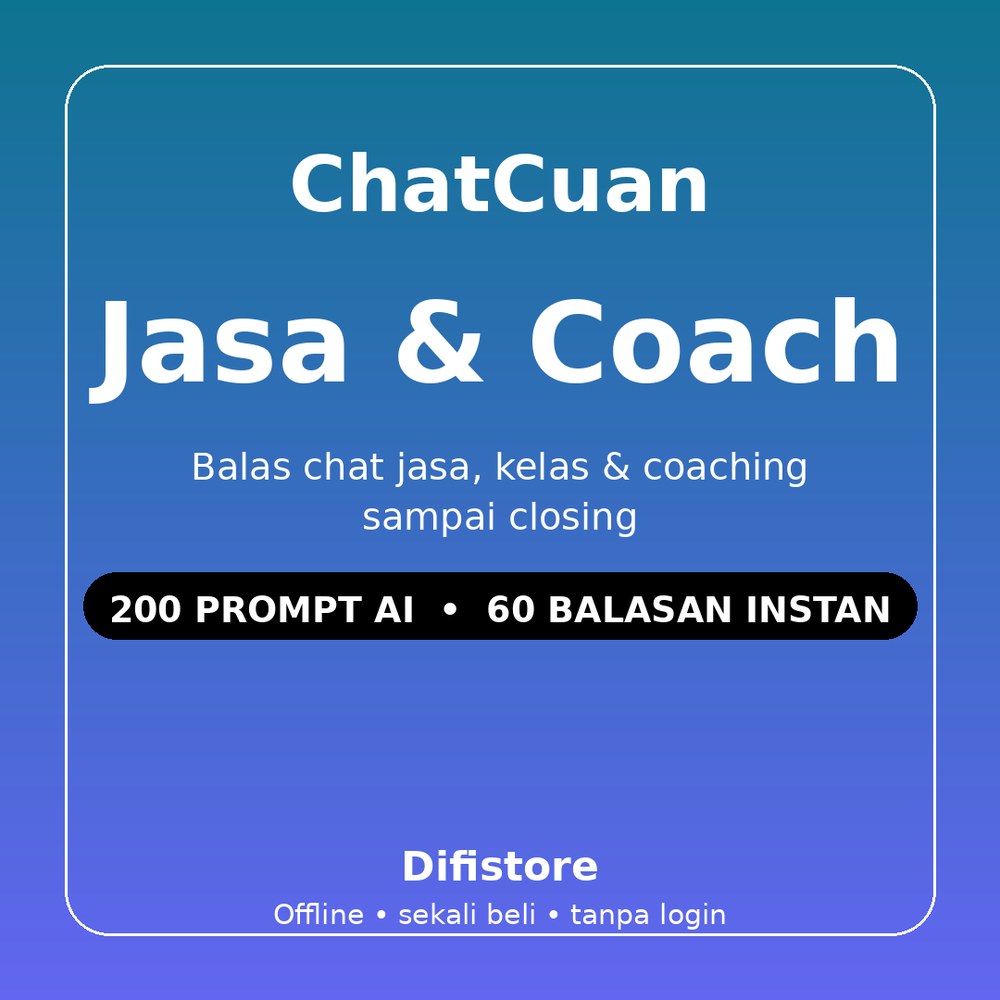 ChatCuan Jasa & Coach — Balasan Chat Layanan