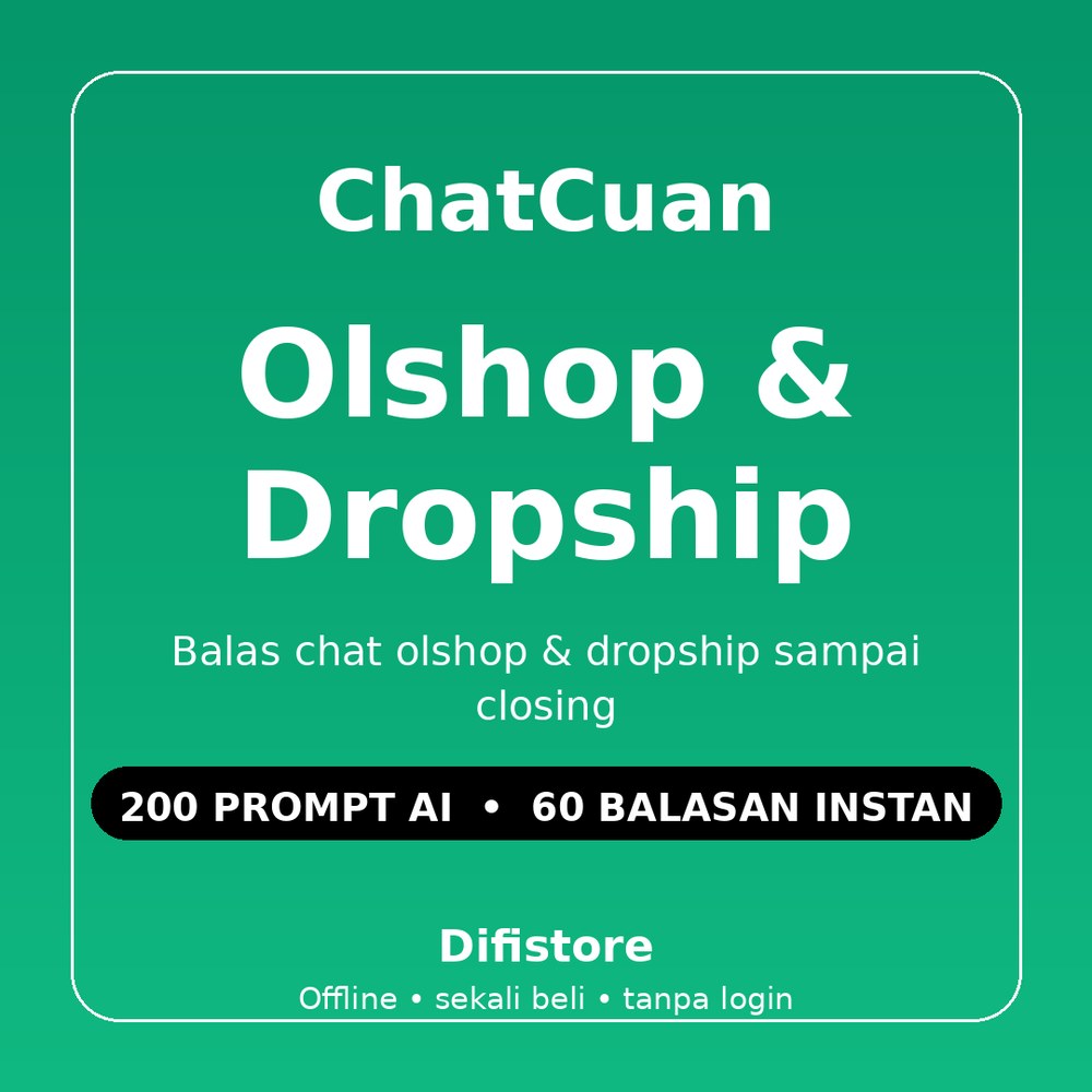 ChatCuan Olshop & Dropship — Balasan Chat Jualan