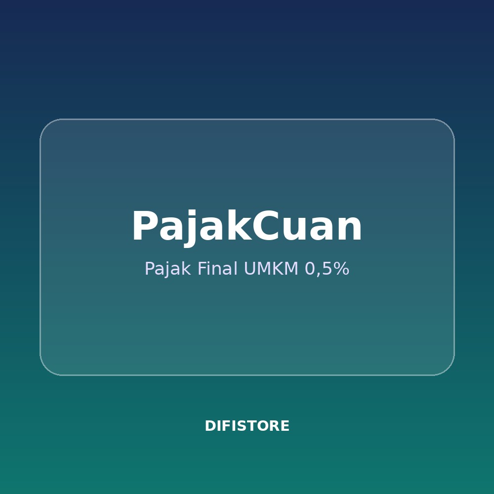 PajakCuan — Catatan Omzet & Hitung PPh Final UMKM