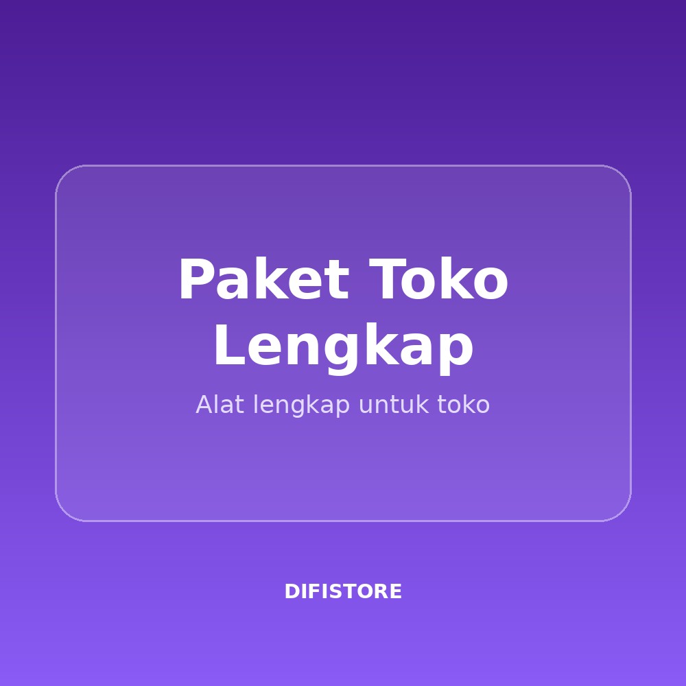 Paket Toko Lengkap (4 Alat)