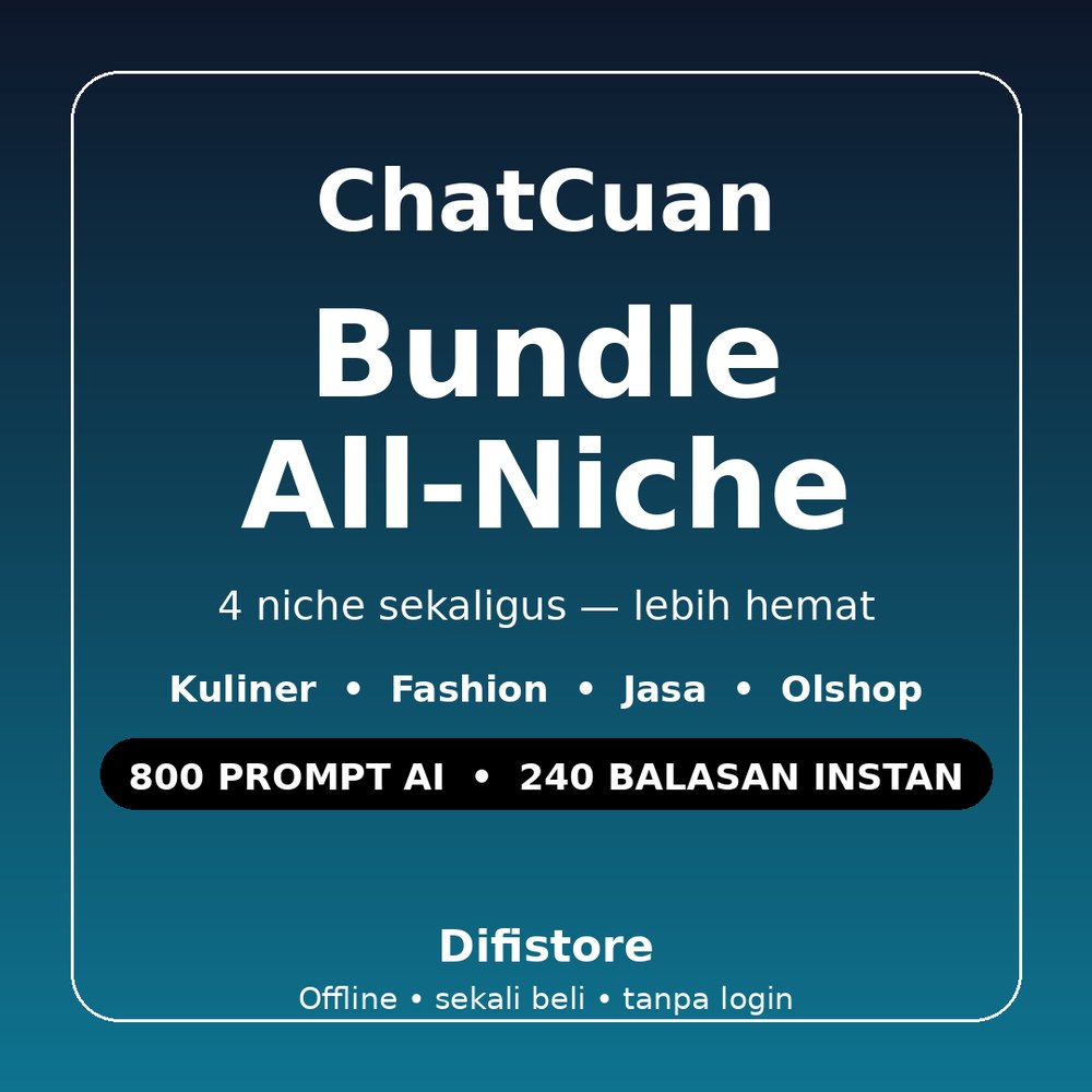 ChatCuan Bundle — 4 Niche Sekaligus