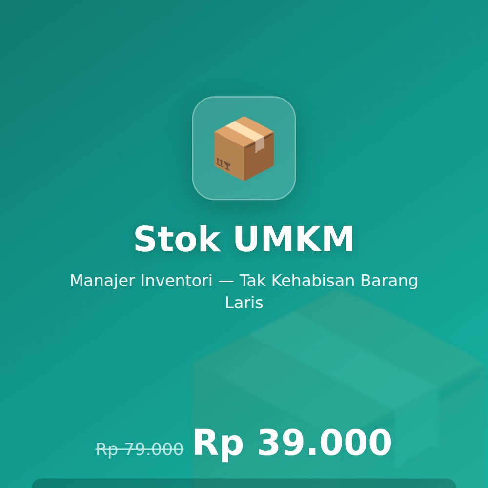 Stok UMKM — Manajer Inventori